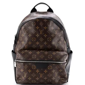 Pre-owned Louis Vuitton Canvas Coated, Leather Backpacks Discovery Backpack Macassar Monogram Canvas and Leather PM by Rebag