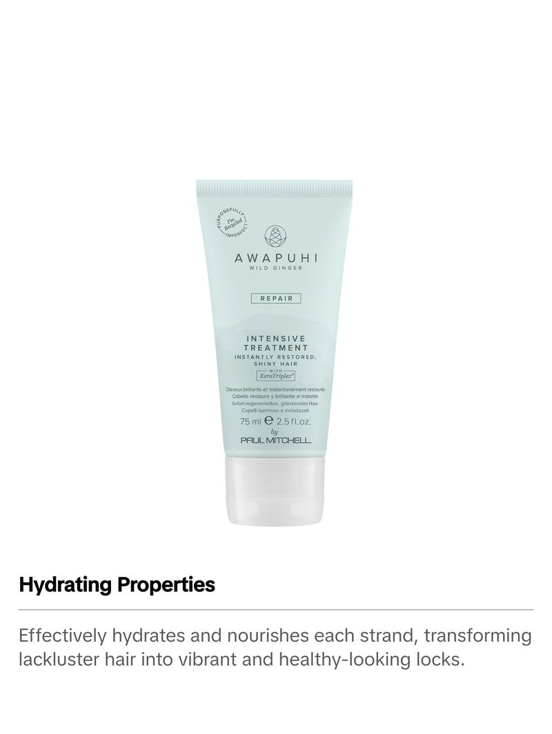 Paul Mitchell Awapuhi Wild Ginger Intensive Treatment 2.5oz Deep Conditioning Hair Mask for Dry Damaged Hair Repair Moisture Hydrate Nourishing Hair Mask Moisturizing Hydrating Paul Mitchell Awapuhi Wild Ginger Intensive Treatment 2.5oz Deep Conditioning Hair Mask for Dry Damaged Hair Repair Moisture Hydrate Nourishing Hair Mask Moisturizing Hydrating