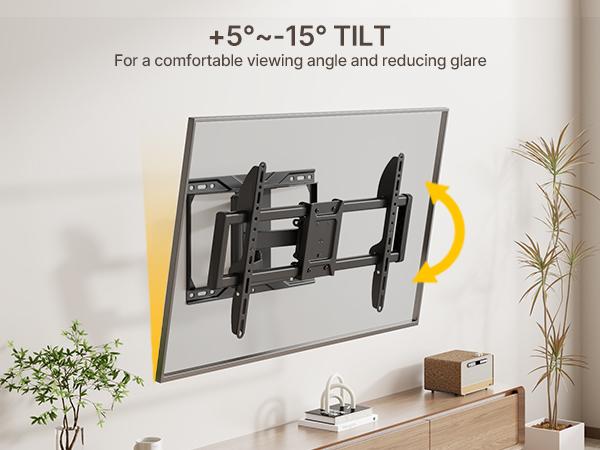Ultra Slim TV Wall Mount for 37-95 Inch TVs | 1.1" Thin Low Profile Full Motion Bracket | Dual Swivel Articulating Arms with Tilt | Max VESA 600x400mm | Holds 132lbs | Fits 16"/18" Studs Ultra Slim TV Wall Mount for 37-95 Inch TVs | 1.1" Thin Low Profile Full Motion Bracket | Dual Swivel Articulating Arms with Tilt | Max VESA 600x400mm | Holds 132lbs | Fits 16"/18" Studs