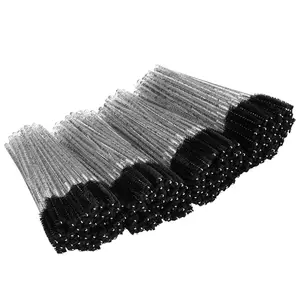 200PCS Eyelash Brush Disposable Mascara Brush Wand for Lashes brushes Eyebrow Eyelash Extension Supplies (Black)