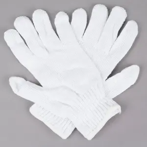 White Polyester / Cotton Gloves: 12 pack