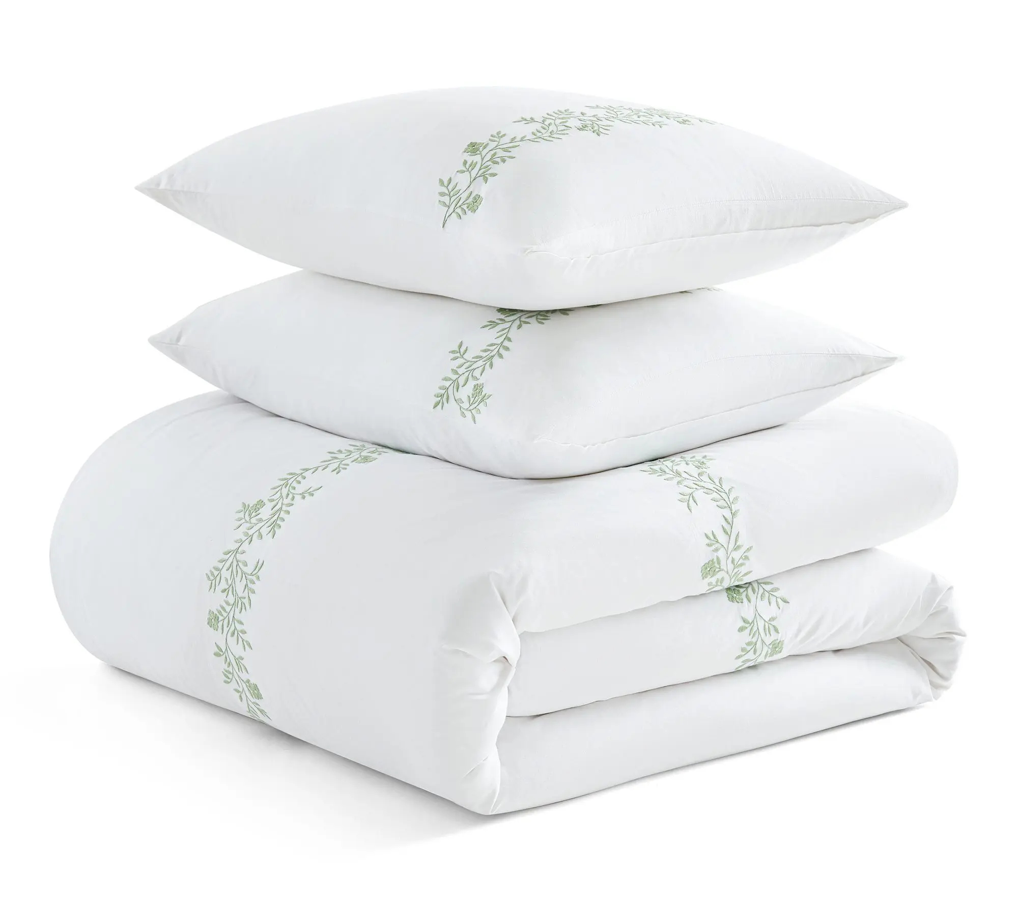 Martha Stewart Garden Path Green Cotton King Comforter Set
