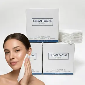 150 Count Disposable Face Towel Biodegradable Large Dry Wipes 50 Count/Box Extra Thick Soft Clean Facial Towels for Sensitive Skin Makeup Removing Cleansing Nursing Travel