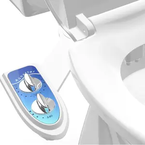 Bidet Attachment for Toilet, Non-Electric Fresh Cold Water, Toilet Bidet with Dual Nozzles Sprayer, Adjustable Water  Control, 3 Modes Wash (Feminine/Bidet Wash + Self-Cleaning)