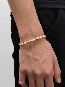 Iced Out Jewelry 3mm Mini Cross Copper Zircon  Tennis Bracelet Round Brilliant Cut  Hip Hop Tennis Bracelet Beautiful Bracelets
