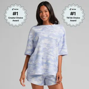 Comfrt | Waffle Lounge Tee | Textured Waffle Knit Casual Fit Loungewear Top