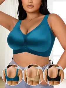 QUASTI 1PCS Jelly Stripe Shiny Bra Satin-Like Glossy Underwear for Ladies Comfortable Stylish Design