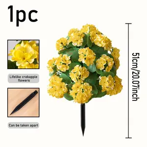 1pc spiny begonia-shaped spherical tree, 20-inch UV-resistant outdoor simulated green shrub, suitable for decorating gardens, porches, courtyards, and terraces, House Plants Decor
