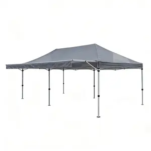 Heavy-Duty Pop Up Canopy Tent 10x20ft – Waterproof & UV-Protected – One-Push Easy Setup, Adjustable Height, Steel Frame, Removable Sidewall, Roller Bag – White & Black