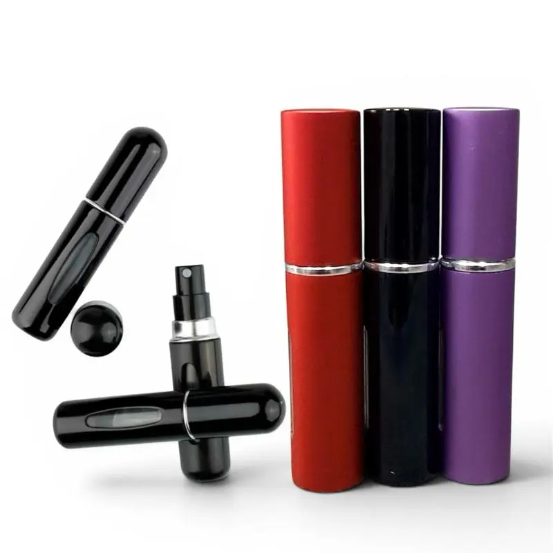 Unisex 5ml Refillable Perfume Atomizer, Leakproof and Reusable Pocket-Size Travel Spray Bottle, Empty Cosmetic Container for Fragrance, Reusable Bottles, Empty Cosmetic Bottles