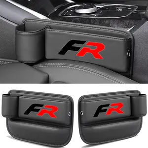 PU Leather Car Gap Storage Box, Car Console Organizer, Fits Seat Fr Ateca Arona Ibiza Leon Alhambra, Durable & Easy Clean, Multifunctional Car Interior Accessory