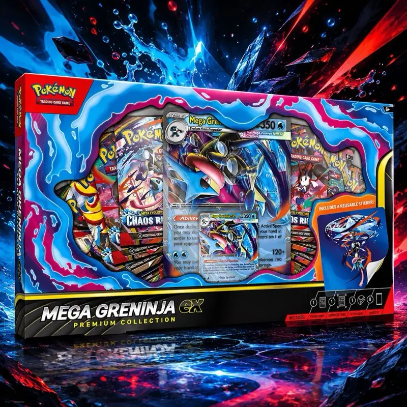 Pokémon TCG: MEGA GRENINJA EX PREMIUM COLLECTION BOX (Factory Sealed) Chaos Rising Products!
