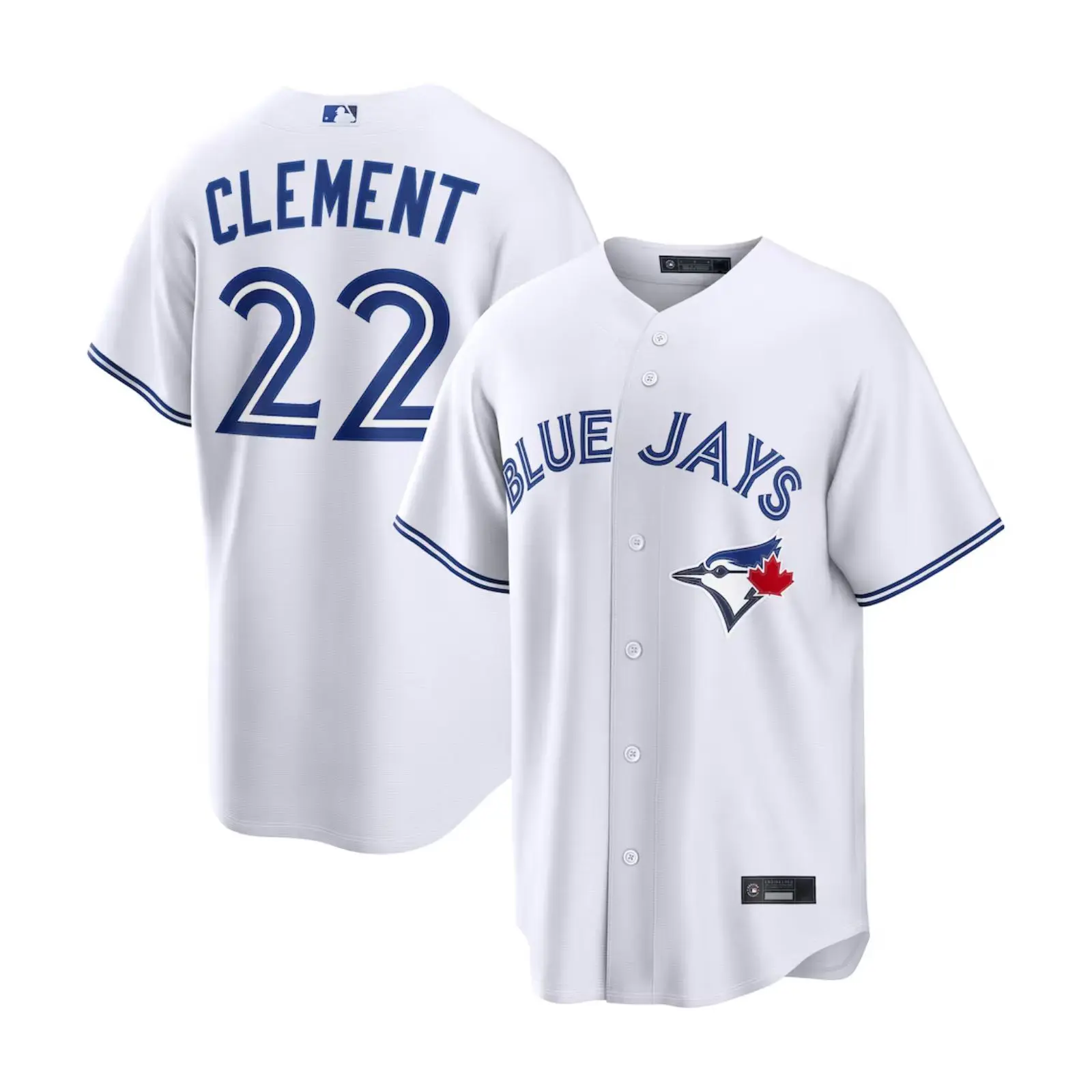 Toronto Men's 22 Clement Printed White Baseball Jersey