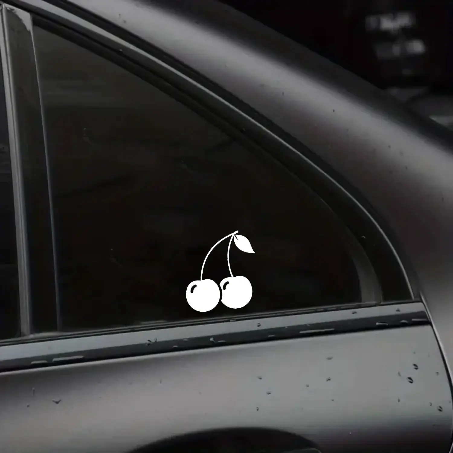 Cherry Vinyl Sticker Decal, Cute Fruit Car Window Sticker, Minimal Cherry Graphic Decal, Waterproof Laptop Sticker, Sweet Summer Aesthetic, Tiny Red Fruit Gift