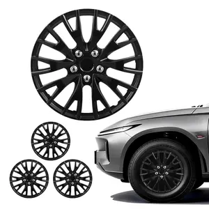 VEVOR Hubcaps Wheel Covers, 16 Inch Set of 4 Wheel Rim Cover Hubcaps OEM Replacement, R16 Size Snap On Car Hub Caps, Universal 20-Spoke ABS Tire Rim Caps for Hyundai Chevrolet Ford Honda, Gloss Black