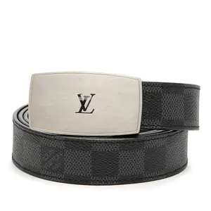 Pre-owned Louis Vuitton Canvas Small Leather Goods Damier Graphite Sangle LV CUT Belt