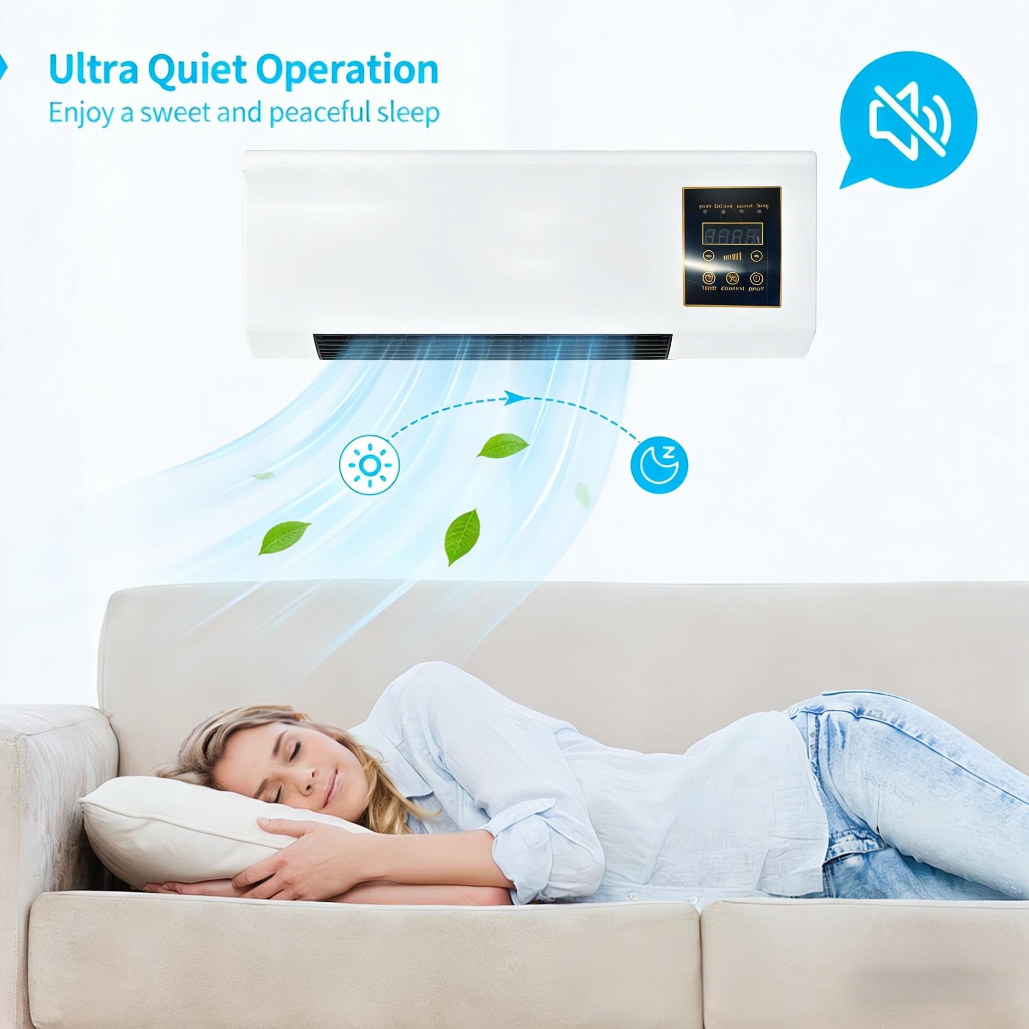 Wall Mounted Fan 1400W Dual Mode Natural Wind Summer Comfort Winter Fast Heating For Home Office Bedroom