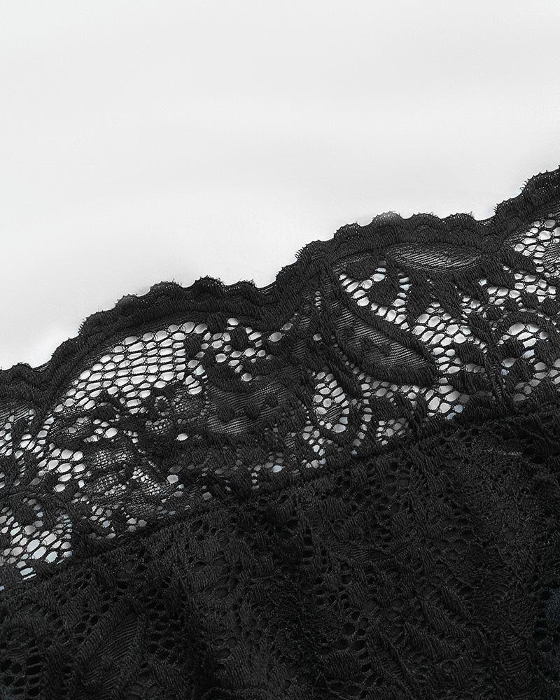 ChicMe Women's Off Shoulder Long Sleeve Eyelash Lace Patch Slim Fit Jumpsuit Tied Detail Casual Overalls Elegant Black Fitted ChicMe Women's Off Shoulder Long Sleeve Eyelash Lace Patch Slim Fit Jumpsuit Tied Detail Casual Overalls Elegant Black Fitted