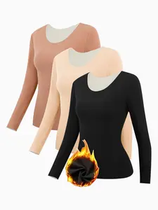 Autumn Winter Deerskin Seamless Breathable Moisture-Wicking Quick-Dry Slim Thermal Long Sleeve Underwear, Essential for Cold Weather