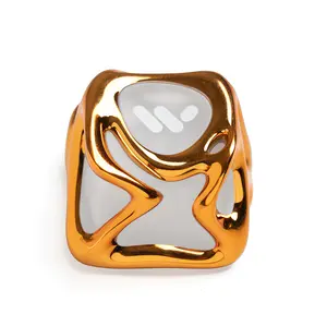 Womier Metal Translucent 1U Keycaps ,Transparent Keyboard caps Shine Through for RGB MX Mechanical Keyboard,1 PCS