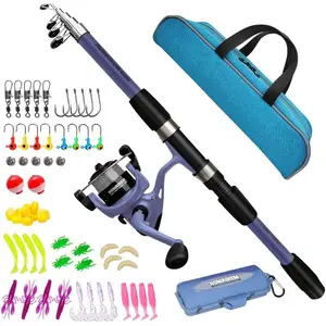 Fishing Pole Set, Portable Telescopic Fishing Rod and Reel Combo for for Boys Girls Youth Toddle Fishing Pole ?Ambidextrous?