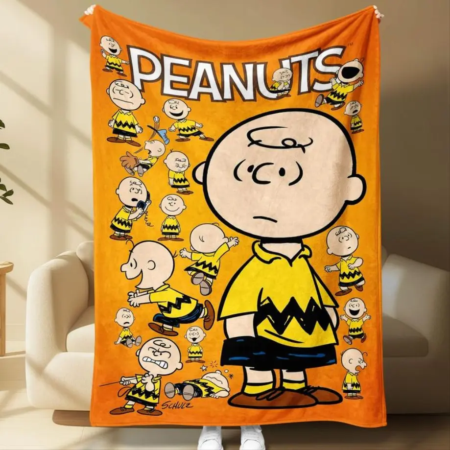 Charlie Peanuts Movie Blanket, Soft Cozy Blanket, Soft Comfortable All-Season Gift, Ideal for Learning Nap Pet Bedding, Bedroom Decor Hanging Tapestry Suitable as a gift sizes 60*80,30*40(baby ),40*50(kids),50*60