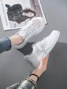 Women's Fashionable Lace Up Sneakers, Casual Comfortable Sports Shoes for Daily Wear, Female All-match Round Toe Shoes for Daily Wear