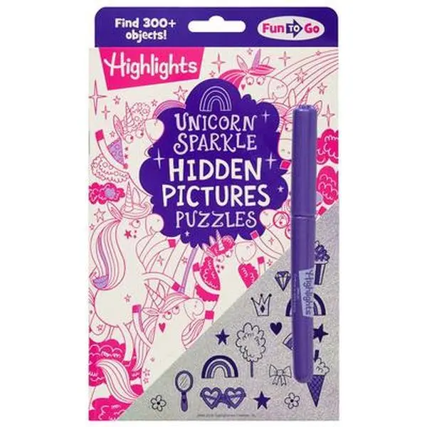Unicorn Sparkle Hidden Pictures Puzzles: Find Over 300 Hidden Objects in This Unicorn-Themed Seek and Find Book for Kids 6 and Up -- Highlights, Paperback