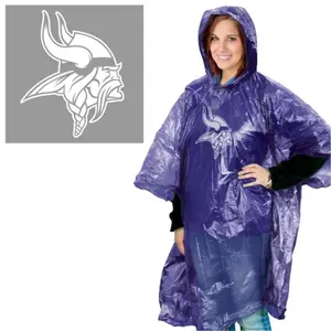 Poncho Wincraft 9960625208 Rainproof Rain Poncho - Team Logo Sports Collectibles Accessory for Outdoor Use