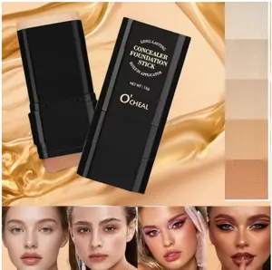 5-color Dual -Ended Eraser Foundation Stick-Multi -Use Concealer & Highlighter forAcneMarks ,Nose Contour Flawless MakeupFinish -Versatile Cosmetic Tool , daily gift