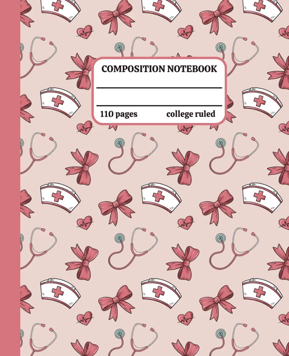 Nurse Composition Notebook: Pink Medical Journal with Cute Bows | College Ruled | Perfect Gift for Nurses, Nursing Students