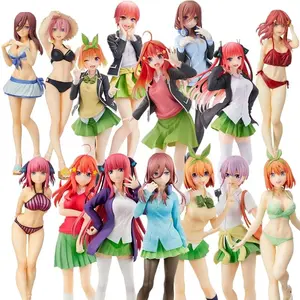 10-18cm Yotsuba Anime Cute Nakano Nino Figurine The Quintessential Quintuplets Figure Cat Nakano Miku Figure PVC Collection Toys