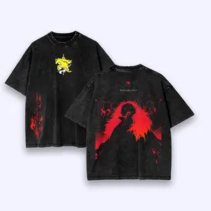 Limbus Company Don Quixote Crimson Aura Vintage Bootleg Wash Tee, Retro Anime RPG Gaming Graphic Unisex T-Shirt, Project Moon Mystery Heavyweight Sweatshirt, Y2K Dark Aesthetic Oversized Streetwear Hoodie And Tank Top Apparel