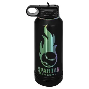 Polar Camel 32 oz. Black/Prism ION-Plated Water Bottle