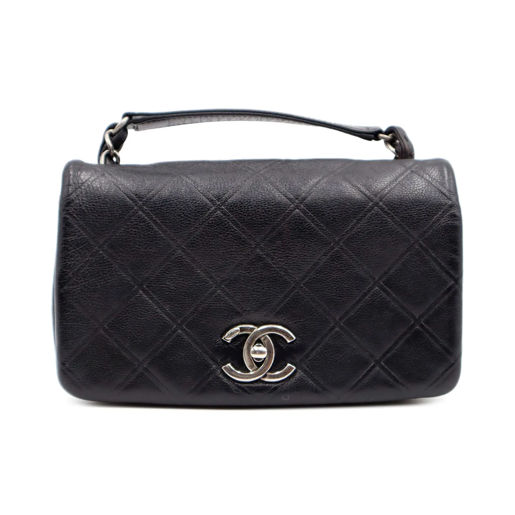 Pre-owned CHANEL Leather Shoulder Bags Diamond Embossed Calfskin New Chic Flap Shoulder Bag 2013 2014 18433622 (C2673)