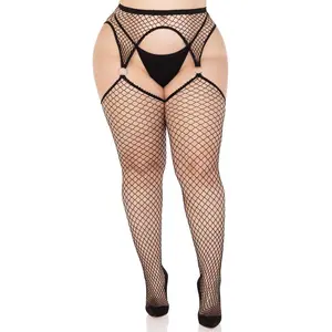 Fishnet O-Ring Garter Belt Stockings