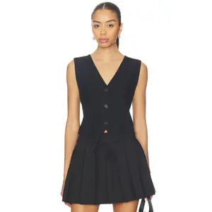 Malbon Golf Edith Knit Vest in Black