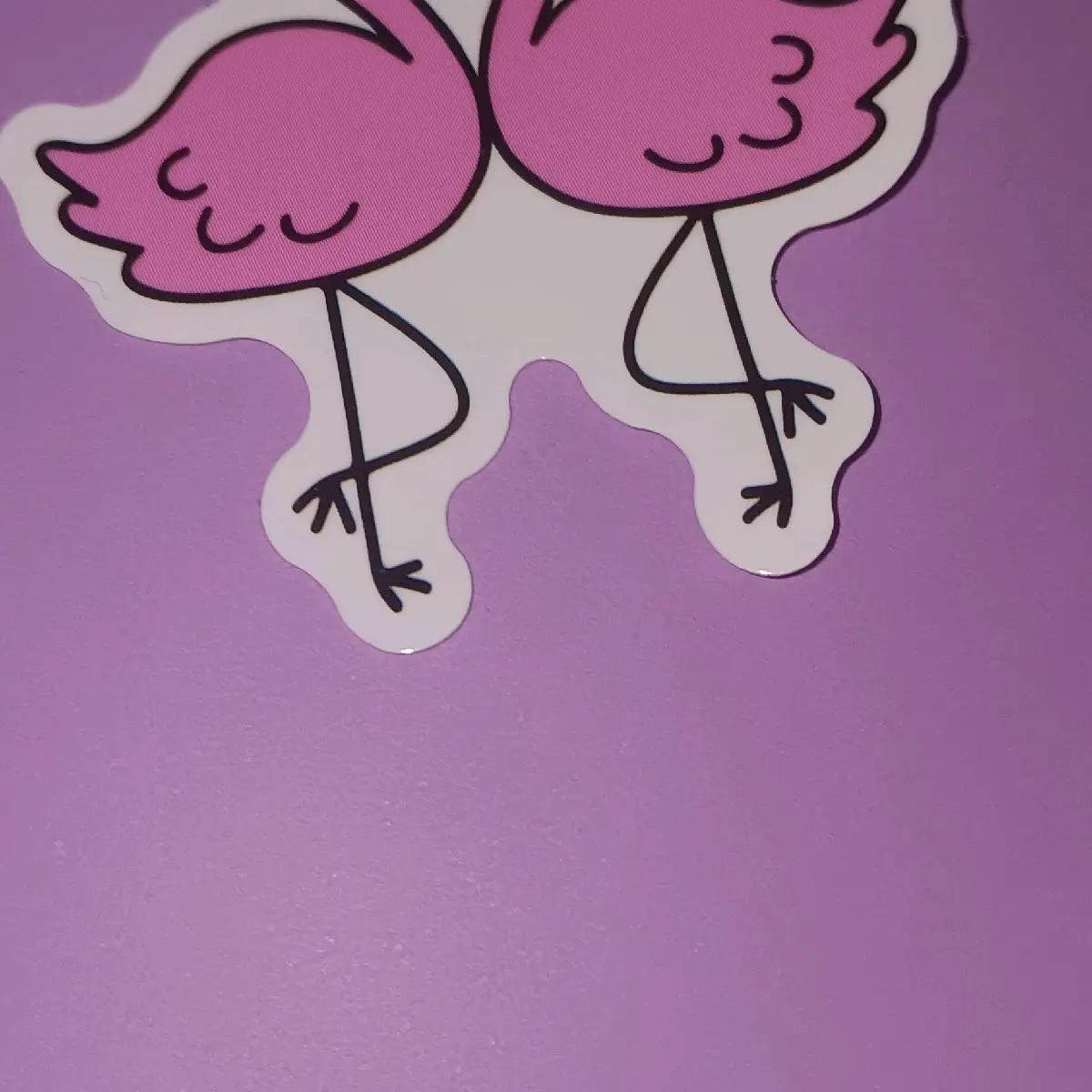 A waterproof, long-lasting, flamingo sticker