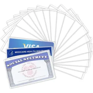 20 Pack   Card Holder Protector Sleeves, Clear PVC Card Sleeves,   Card Protector, Card Cover for Business Cards, ID Cards, Debit Card