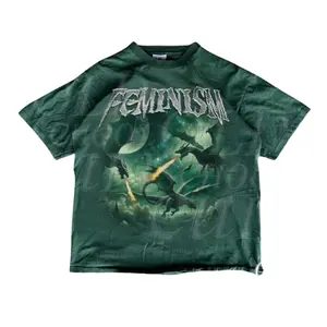 Feminism Three Dragon Fantasy Vintage Graphic Shirt, Retro Dragon Galaxy Shirt, Gothic Shirt, Funny Shirts, Dark Art Grunge Castle Dragon