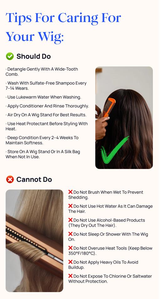 Female Human Hair 360 Lace No Glue Fluffy Wave Wig, Brown Balayage Highlights, 180% Density, Pre-Cut HD Skin Lace, Invisible Adjustable Strap Fit, Length 22 Inch, Daily Wear