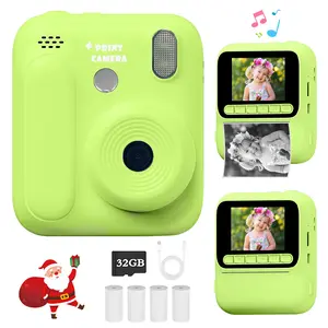 Instant Print Digital Camera for Kids with 32GB SD Card, HD Photo Printer Toy with Coloring Pens, Ideal Gift for Boys & Girls Aged 3-12