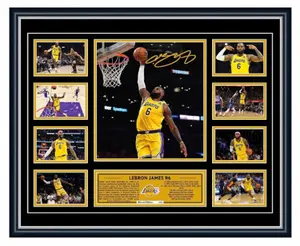 Lebron James LA Lakers Signed Limited Edition Memorabilia Frame