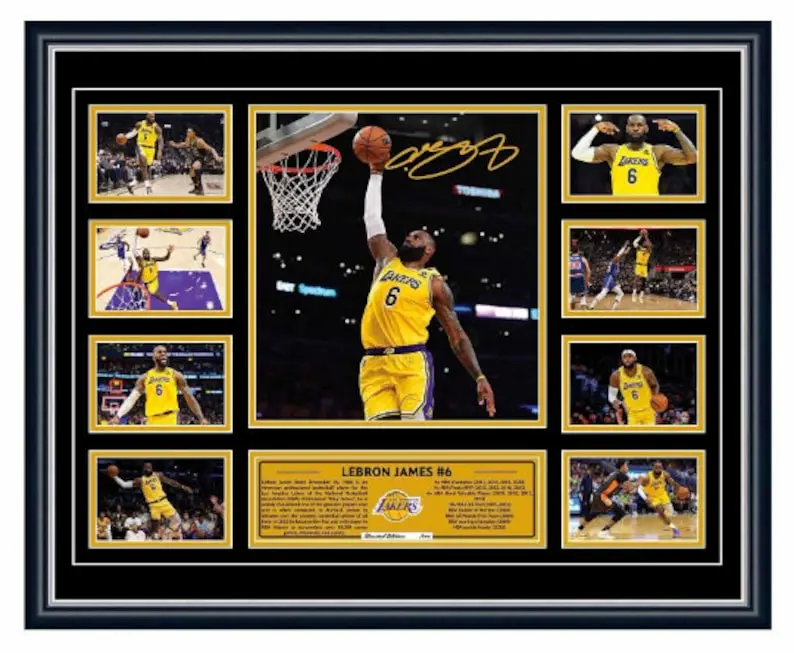 Lebron James LA Lakers Signed Limited Edition Memorabilia Frame