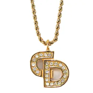 Pre-owned Dior Metal Bag Accessories Gold Necklace D26022573