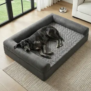 Orthopedic XL Dog Beds for Extra Large Dogs with Removable Washable Cover for Crate