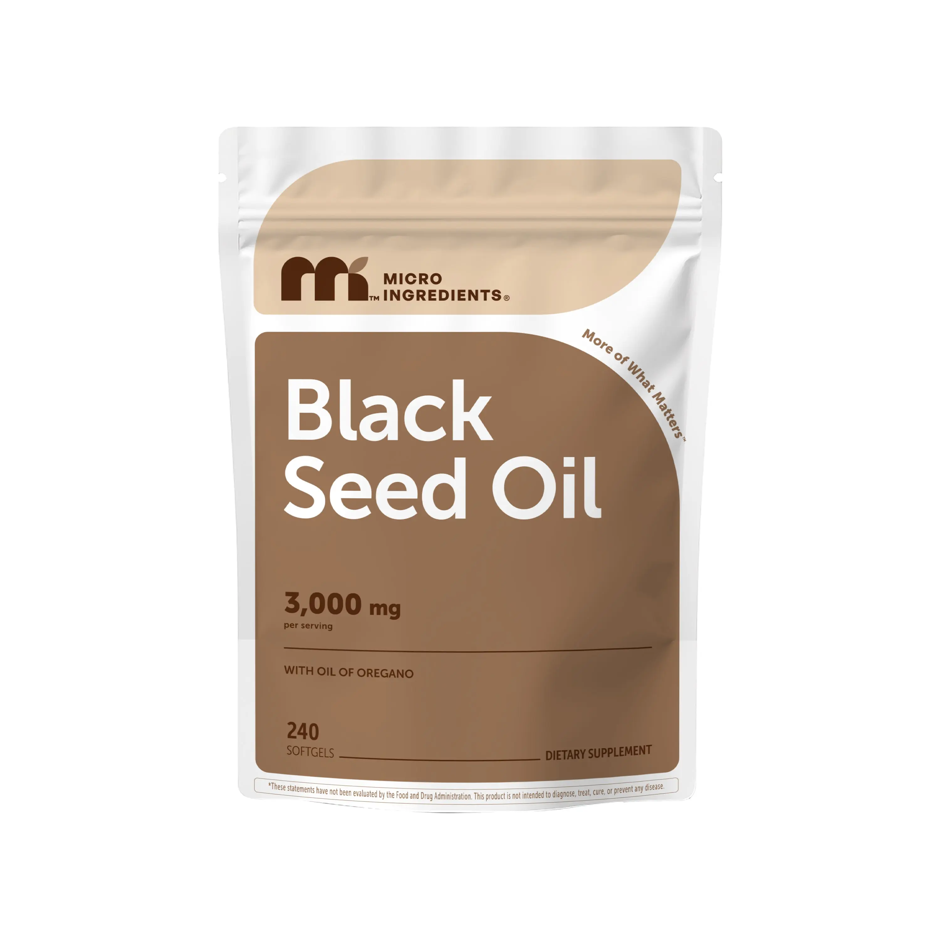 Micro Ingredients Black Seed Oil 3,000mg with Oil of Oregano, 240 Softgels
