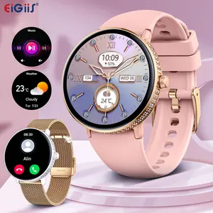 Multifunctional Smart Watch for Women with Wireless Call, Full Touch AMOLED Screen, IP68 Waterproof Sport Watch with 100+ Sport Modes, SmartWatch with Music Player DIY Dial for iOS Android Gifts for Women