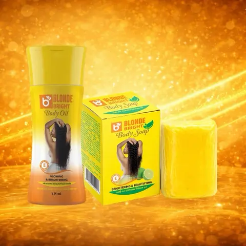 BLONDELIGHT Body Care Set - Lemon Soap, Smooth Moisturizing Cleanser for Daily Cleansing, Vitamin C Oil + Soap Body Care Bundle for Adults