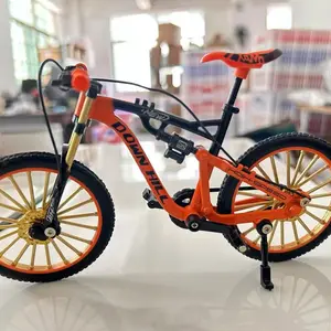 New Alloy Bicycle Model Simulation Mountain Bike Downhill Road Bike Ornament Gift Toy, Compact Size, Party Gift, Birthday Present, Easter Small Gift